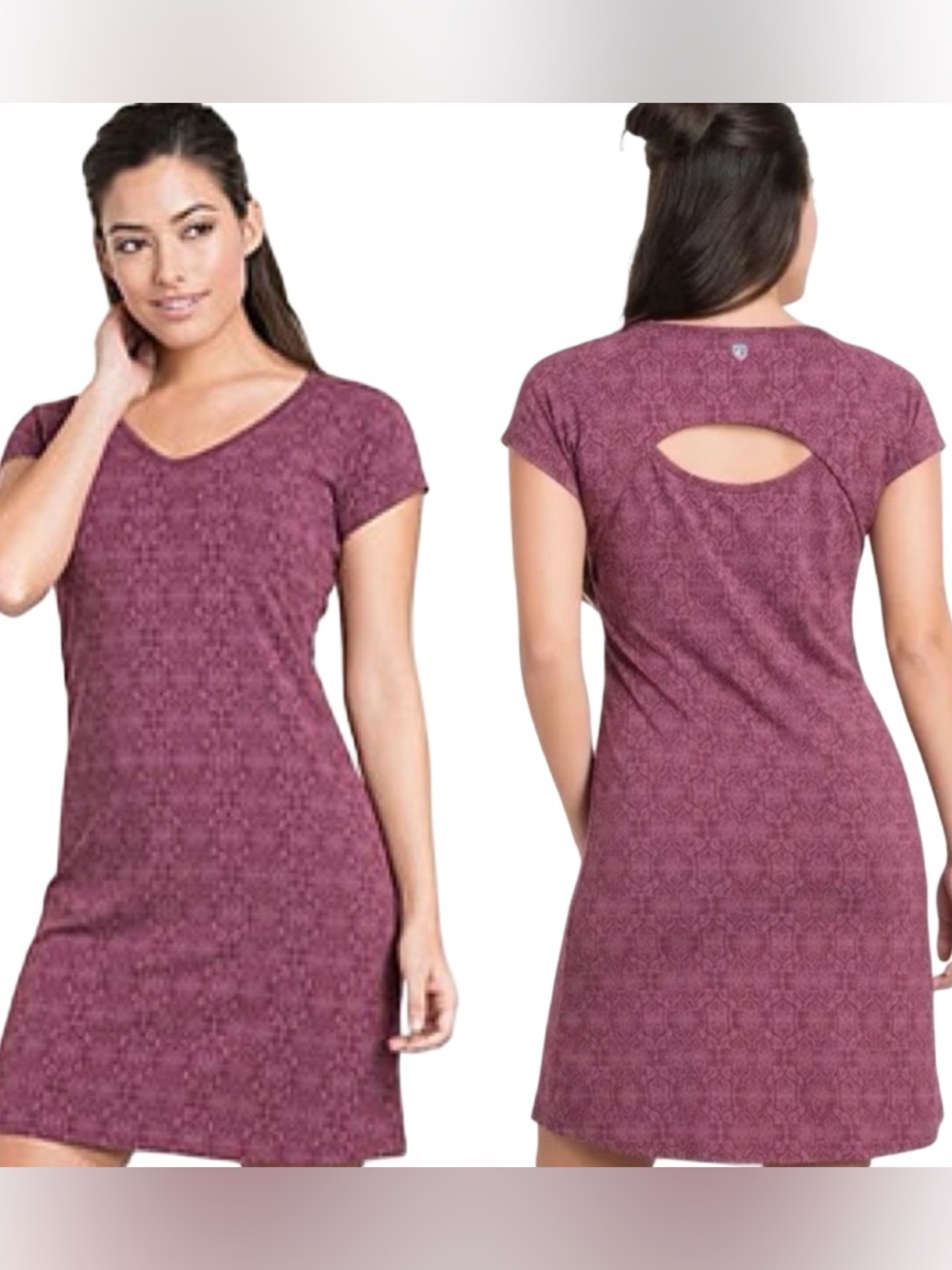 KUHL Women’s Purple Cap Sleeve Back Cutout Oriana Dress Size Small